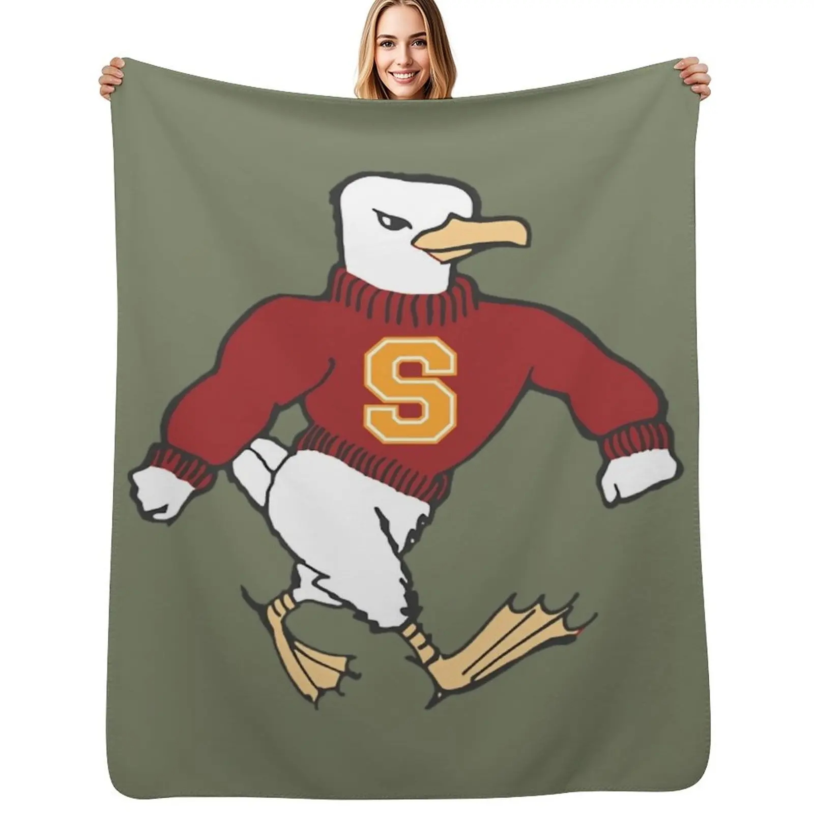 Salisbury University Throw Blanket Thermal Bed christmas gifts valentine gift ideas Camping Retros Blankets