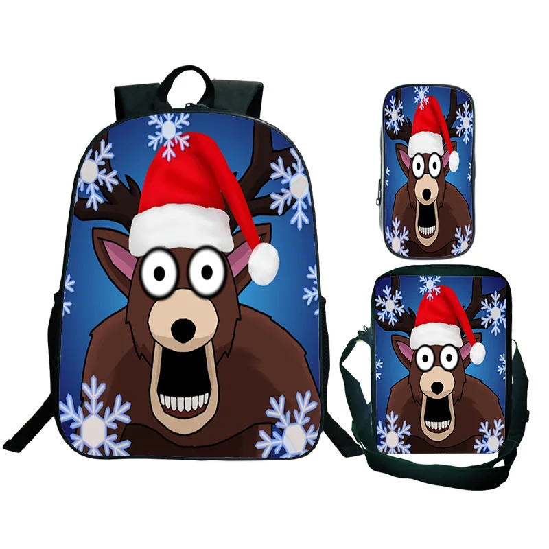 

2026 Students 3pcs Backpack 99 Nights in The Forest School Bags Hot 3D Game Pattern Lunch Bag Pencial Case Backpacks Mochilas