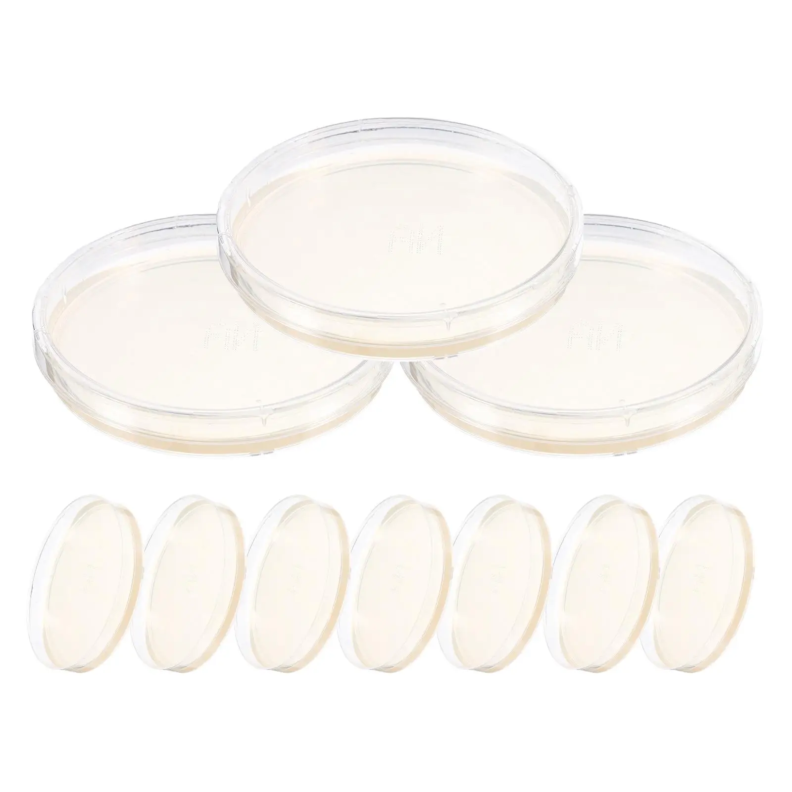 

10 Pcs Culture Medium Agar Flat Petri Dish Lab Plate Experimental Supplies
