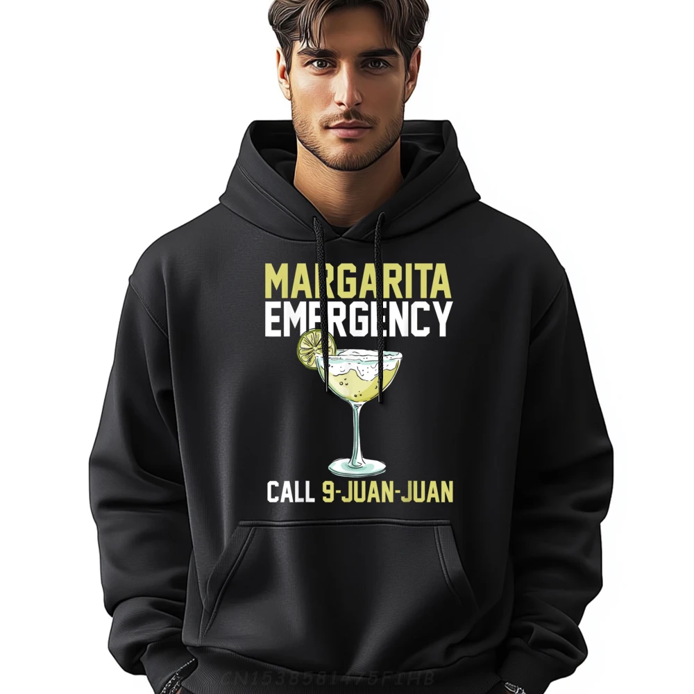 

Cinco De Mayomargarita Emergency Call Retro Slogan Hoodies Round Collar Summer Long Sleeve Sweatshrt Grandpa Summer Hoodies