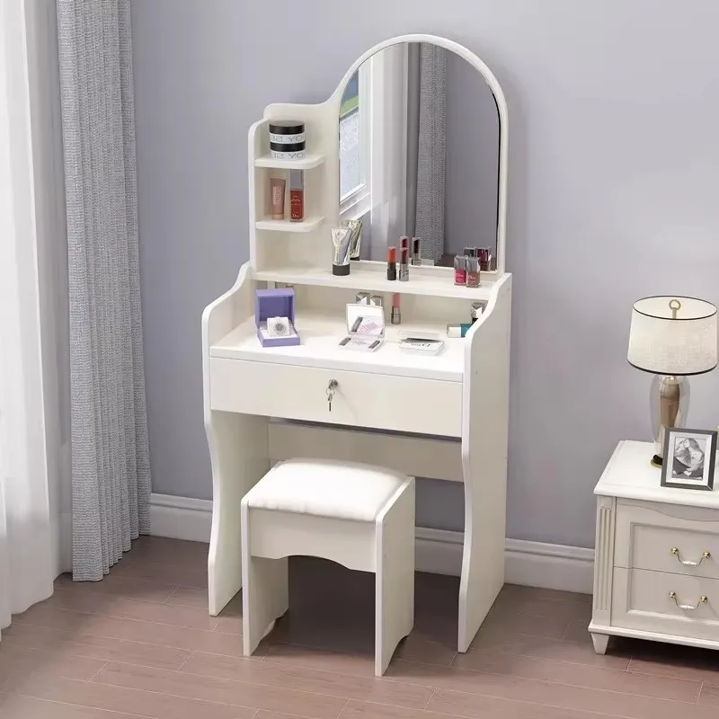 

Woman Classic Vanity Table Luxury Nordic Bedroom Vanity Table Drawer Makeup Multifunctional Tocador Maquillaje Decoration