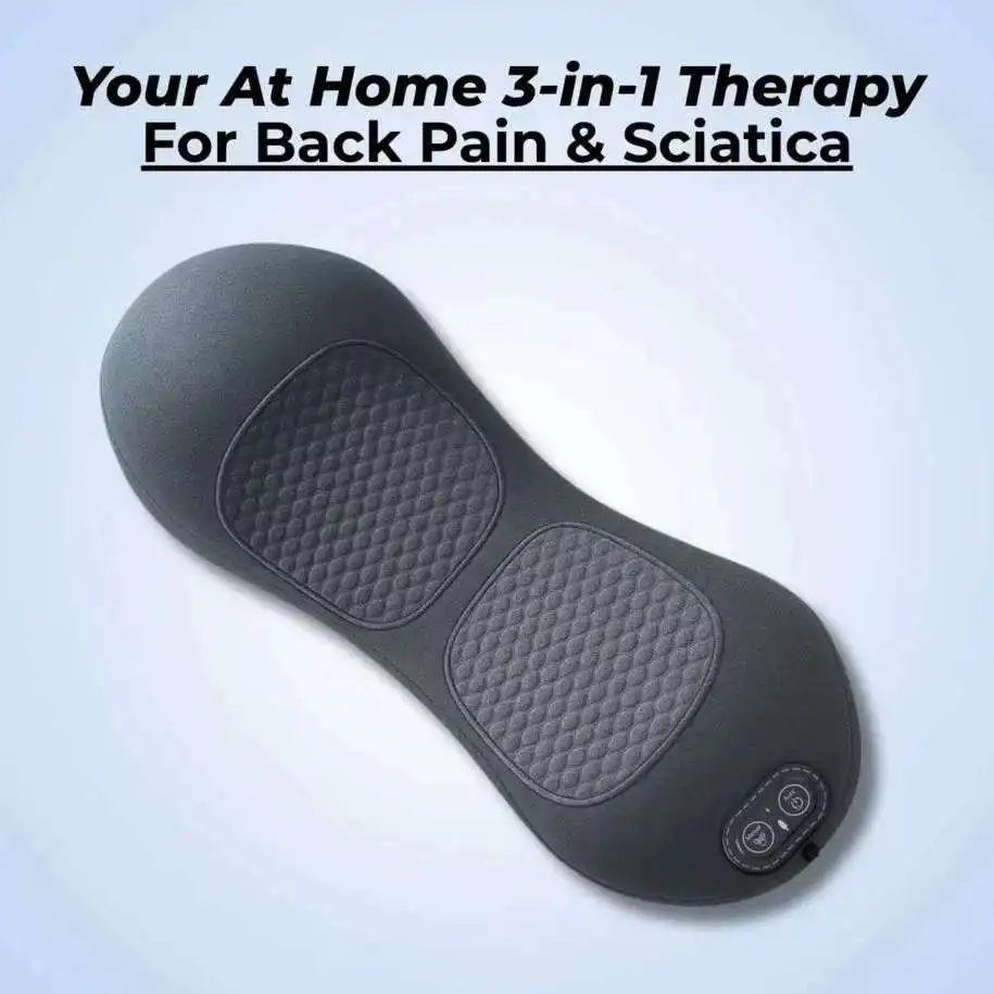 Okayso  3 in 1 Lumbar Support Pillow Adjustable Height Back Massager Waist Pillow with Heat Memory Foam Back Pillow - view 3