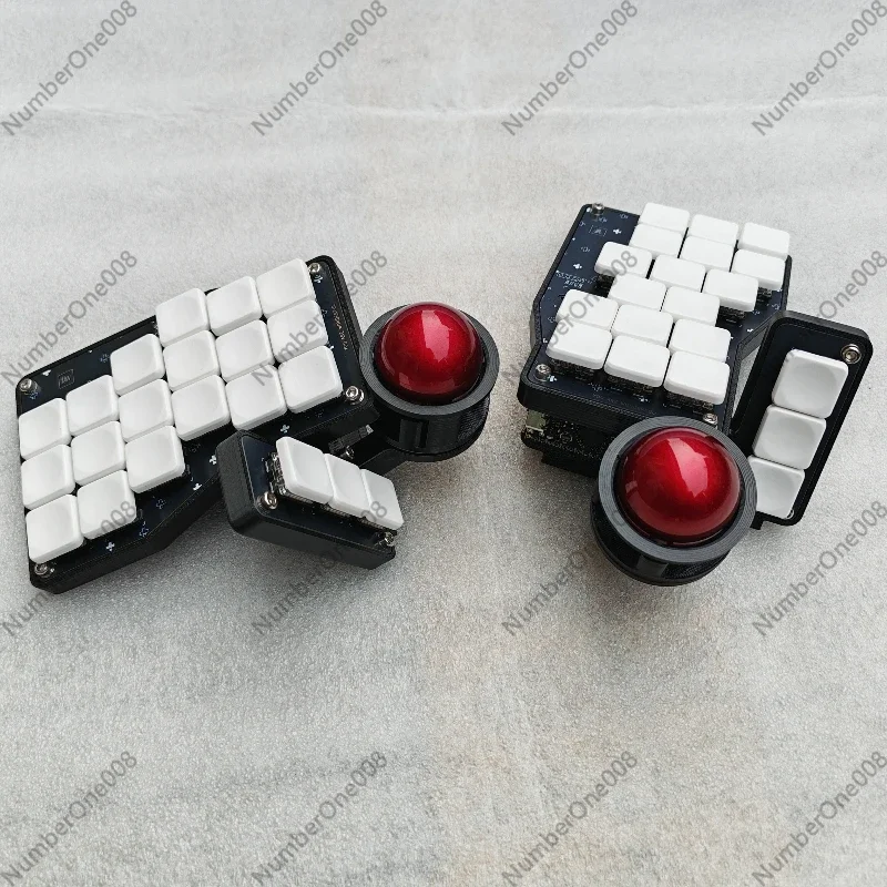Split Keyboard Wireless 3x5 Low Profile Kailh Choc V1/V2 Trackball Gaming Keyboard Kit Hotswap Teclados Gamers Diy