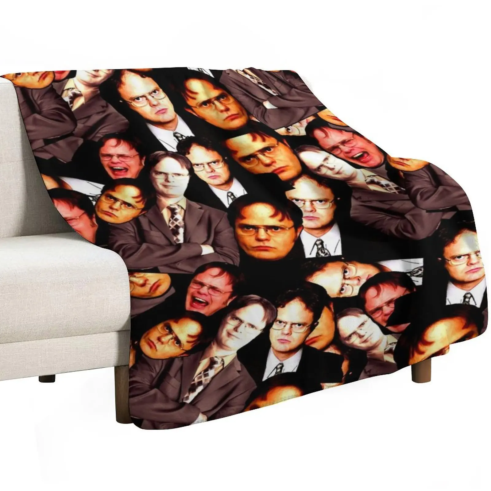 Dwight Schrute - The Office Dwight Schrute Throw Blanket Plaid Single decorative For Sofa Thin Bed Fashionable Kid'S Blankets