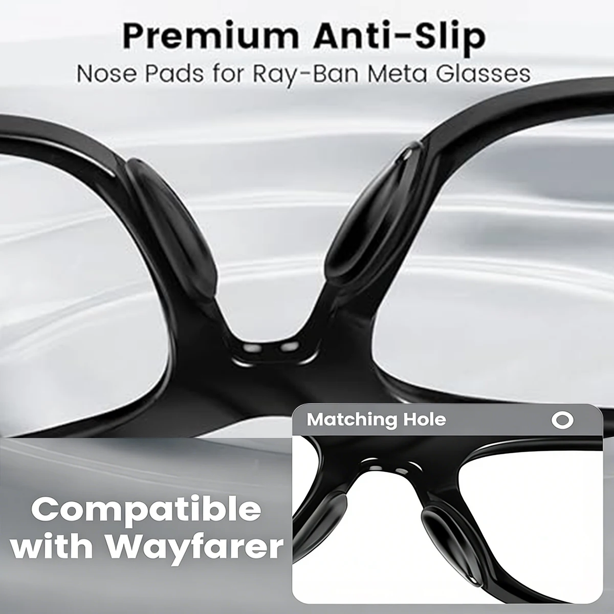 2/5 Pairs Glasses Nose Pads Adhesive Silicone Nose Pads Non-slip Transparent Nosepads for Glasses Eyeglasses Eyewear Accessories