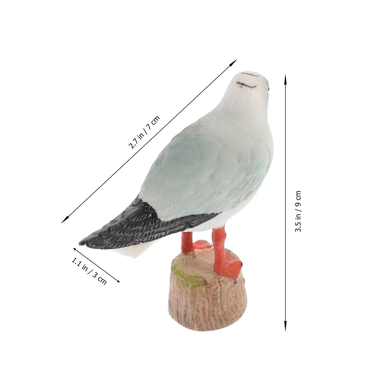 1pc Seagull Statue Red-billed Gull Model Nautical Seagull Figurine Miniature Home Decoration Plastic Seagull Figure For Car