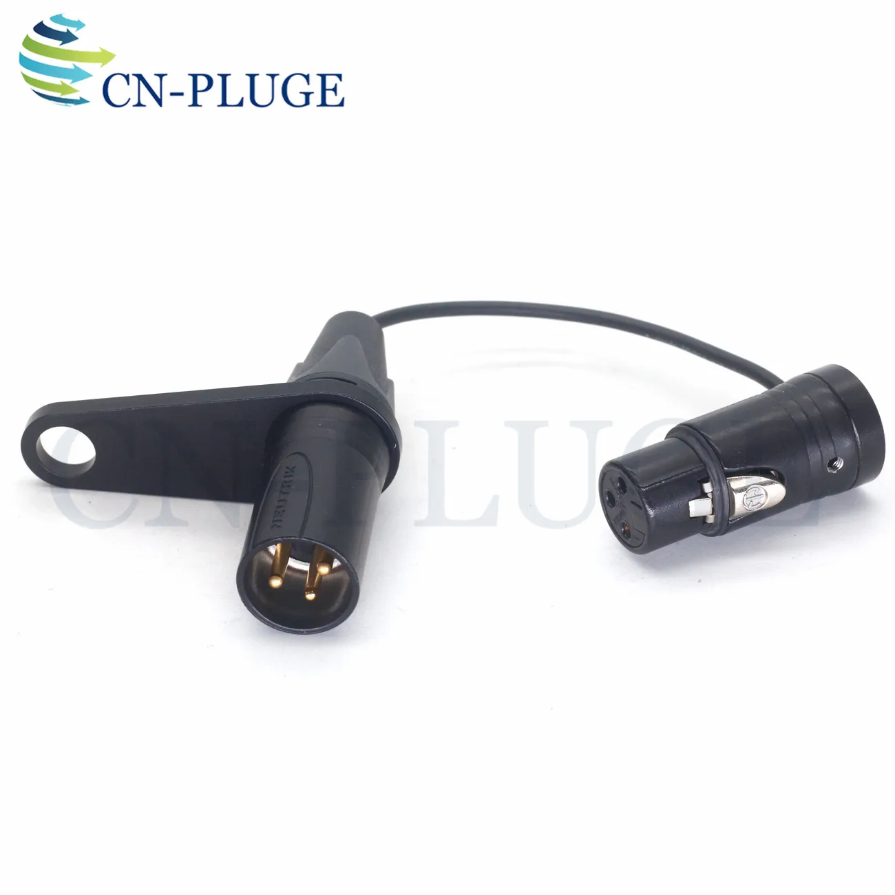 All Black Metal Snaps Environmental Record QAT-ECO XLR Connector Bracket for Boompoles 1PCS