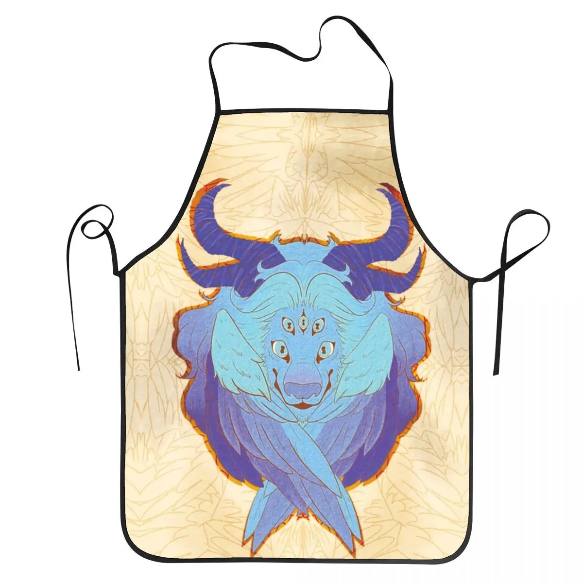

Крылатый лев-синий фартук шеф-повара кулинария кухня Tablier нагрудник без рукавов кухонный сарафан для уборки для женщин мужчин садоводство