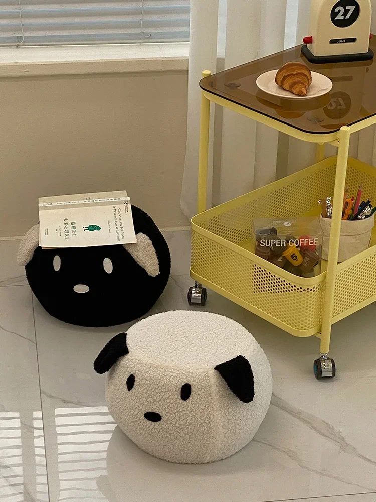 Nordic minimalist low stool home creative cartoon kids stool living room puppy stool