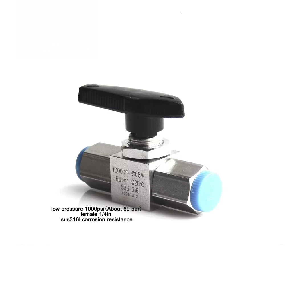 

Factory sales 1/8 1/4 3/8 1/2 female NPT BSPT BSPP ball valve SS316L 1000PSI 3000PSI 6000PSI
