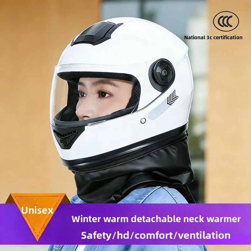 

Сертифицированный 3C белый мотоциклетный шлем с полной защитой лица, вентилируемый, для мужчин и женщин