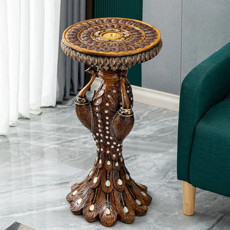 Decoration Home Peacock Sculptures Figurines Luxury Living Room Decor Nordic Art Sofa Side Table Abstract Animal Statue Gifts