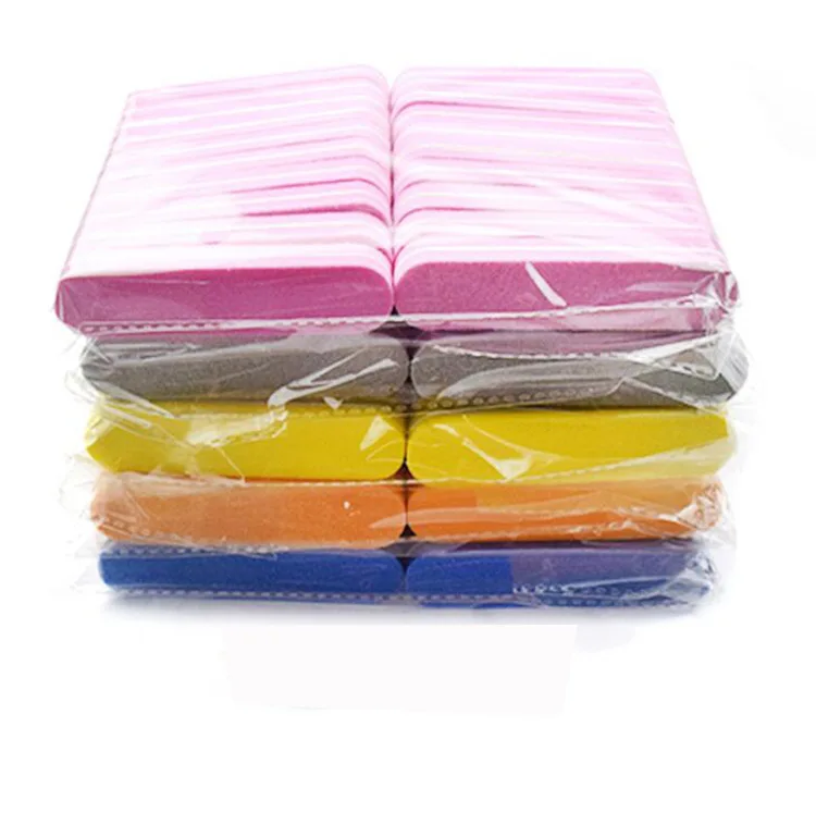 240 sztuk/partia mini pilnik do paznokci, gąbki do pilowania paznokci, gąbki 100/180 do pilowania paznokci