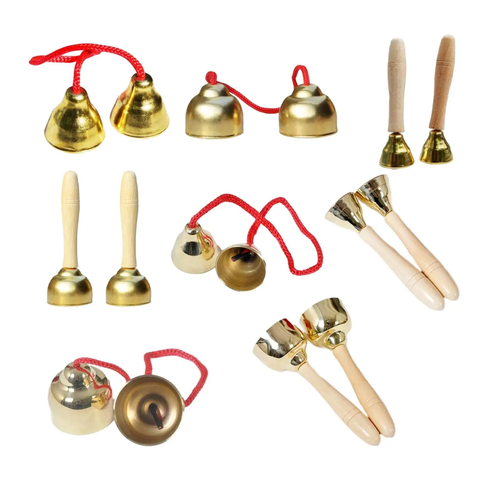 2x Hand Bells Set Hand Percussion Bells for Children Party Supplies Toddlers