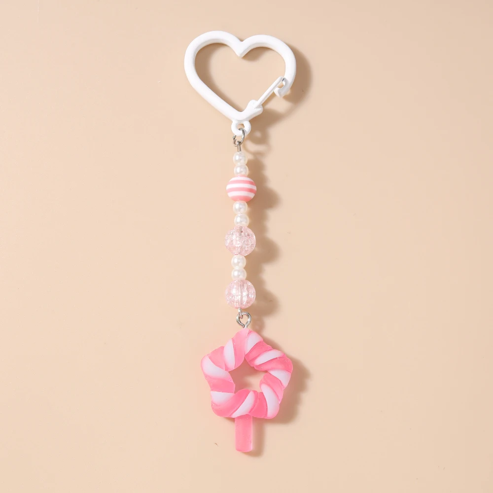 Pretty Resin Candy Lollipop Keychain, Juice Pendant