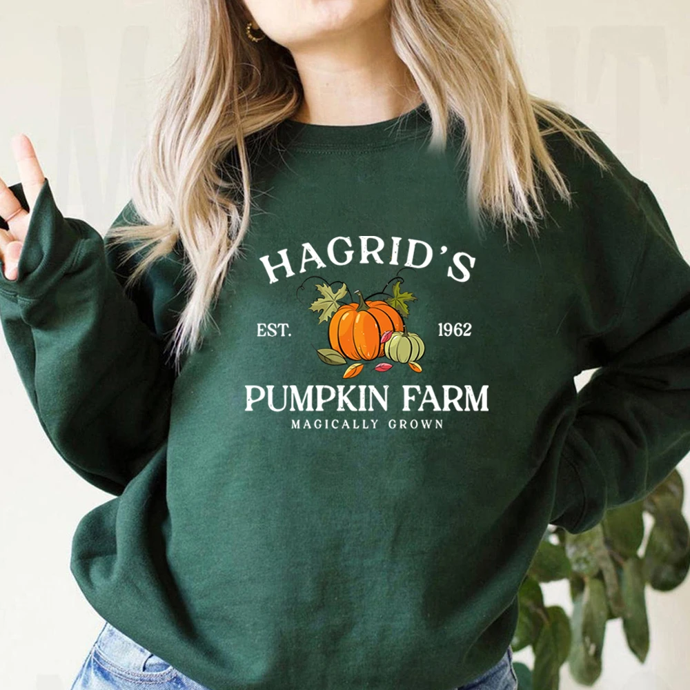 Hagrid\'s Pumpkin Patch Sweatshirt Fall Halloween Hoodie Thanksgiving Sweater Halloween Shirts Unisex Long Sleeves Sweatshirts