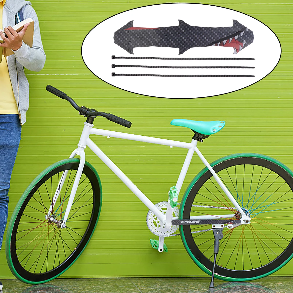 

2 Sets Chain Protector Frame Bike Stickers Guard Sprocket Cover Protective Decal Stay