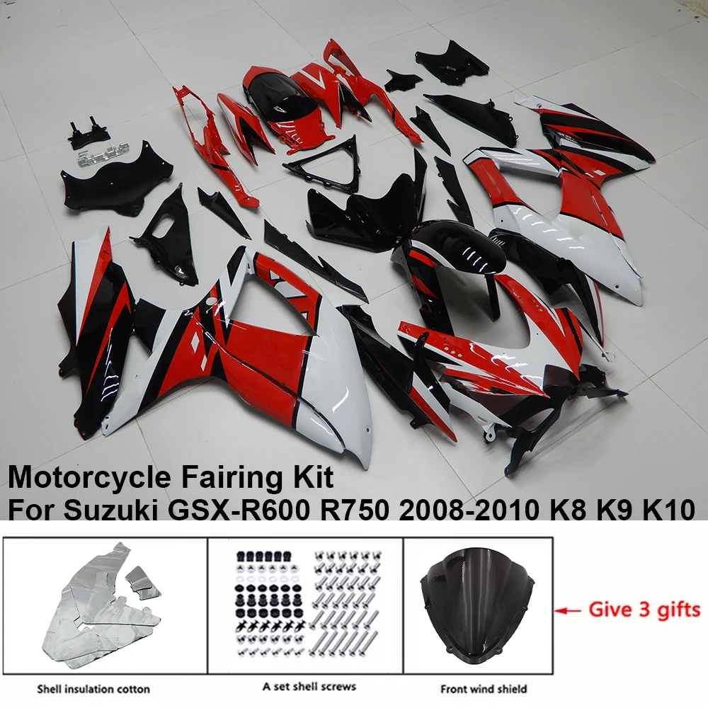 

Motorcycle Fairing Set Body Kit Plastic For Suzuki GSX-R600 R750 2008-2010 K8 K9 K10 Accessories Injection Bodywork S0608-1002b