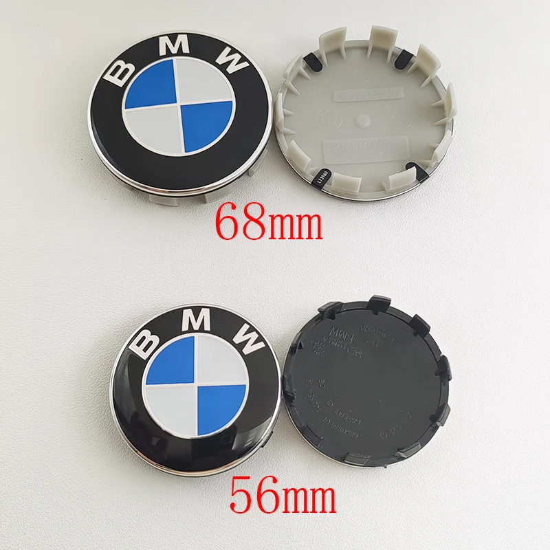 4pcs Blue White 56MM 68MM Car Wheel Center Hup Caps Wheel Cover For BMW E36 E39 E46 E60 E90 E90 F10 F30 G20 G21 G30 G11 F15 X5