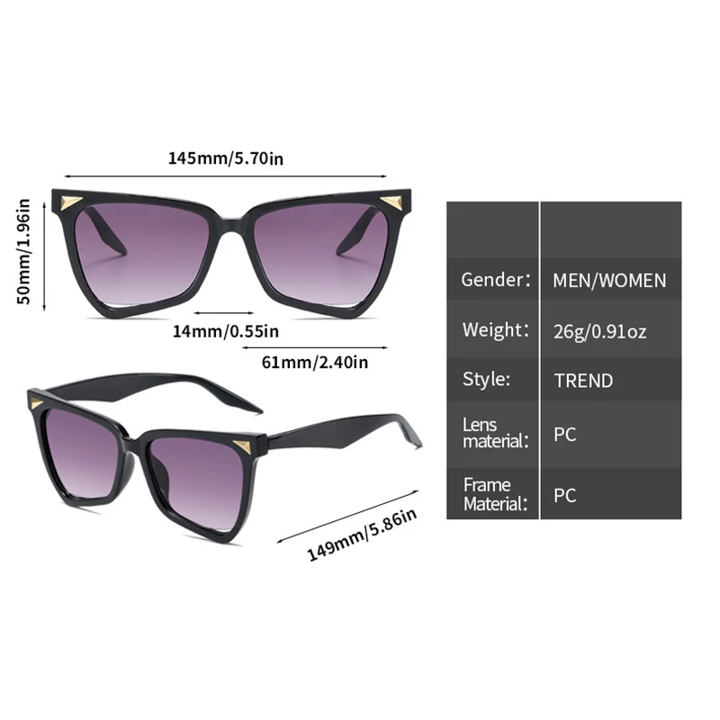 New in Y2K Irregular Cat Eye Sunglasses Women For Men Vintage Sun Glasses Luxury Brand Designer Punk Pink Colorful Rivet Shades