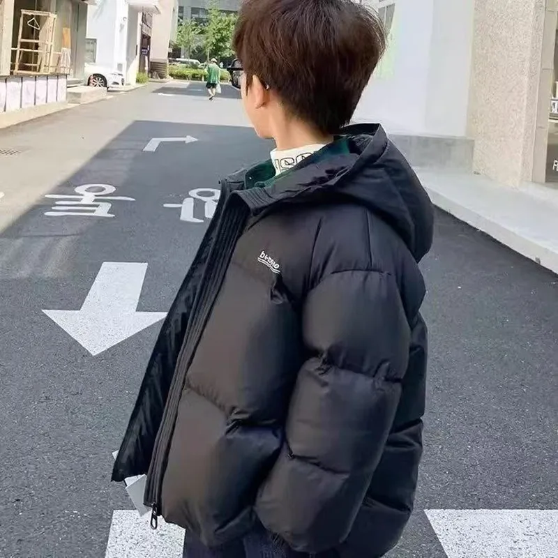 

Children's Down Cotton Jacket Autumn/Winter New Style Boy Warm Cotton Padded Clothes Zhong Da Children's Down Jacket