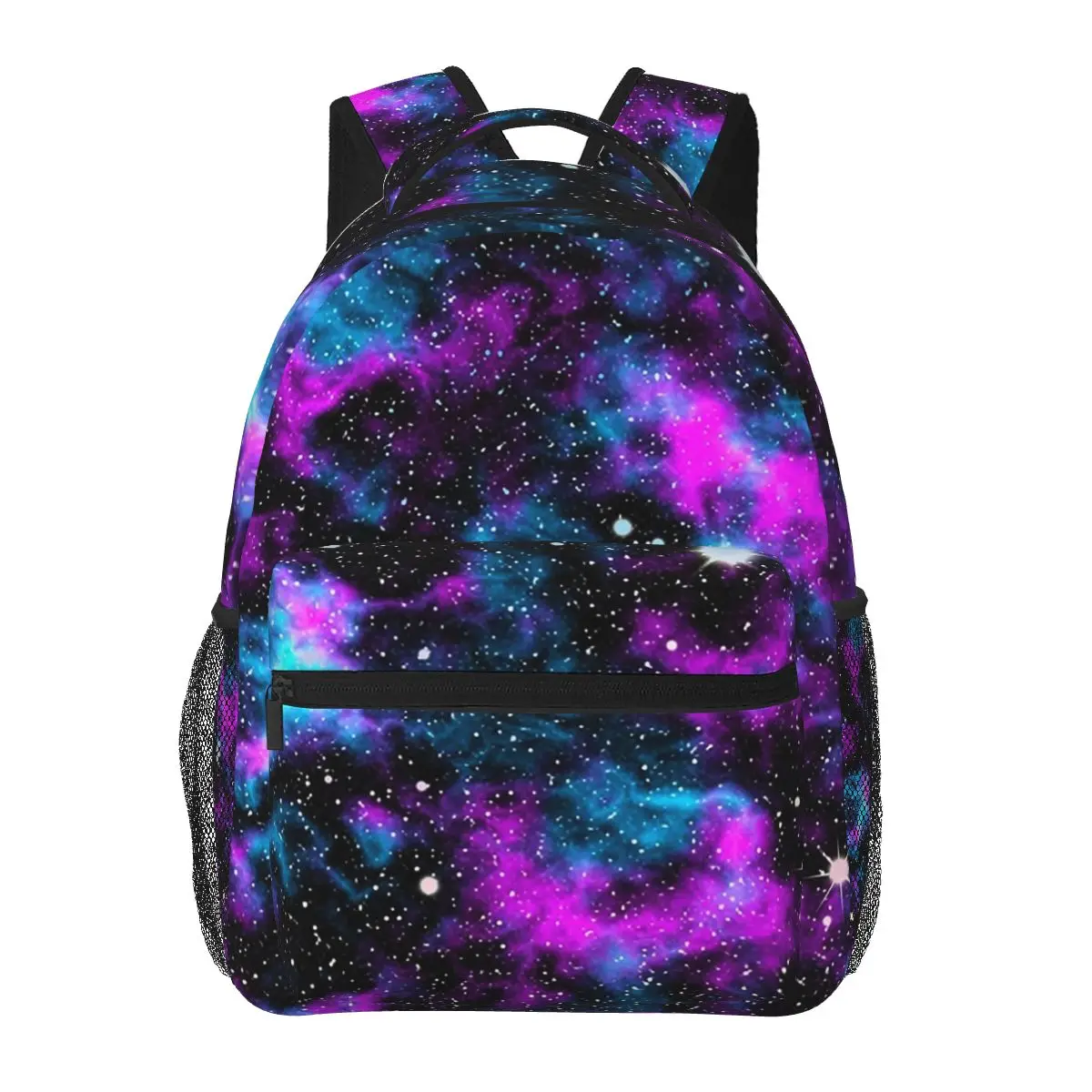 Purple And Blue Galaxy Backpacks Boys Girls Bookbag Children School Bags Cartoon Kids Rucksack Shoulder Bag Large Capacity