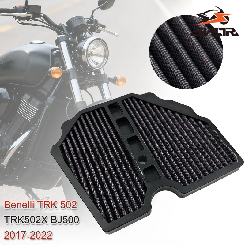 SNOR Heavy Flow Intake Air Filter Cleaner Element Motorcycle For Benelli TRK 502 TRK502X BJ500 2017-2022 Replacement Air Filter