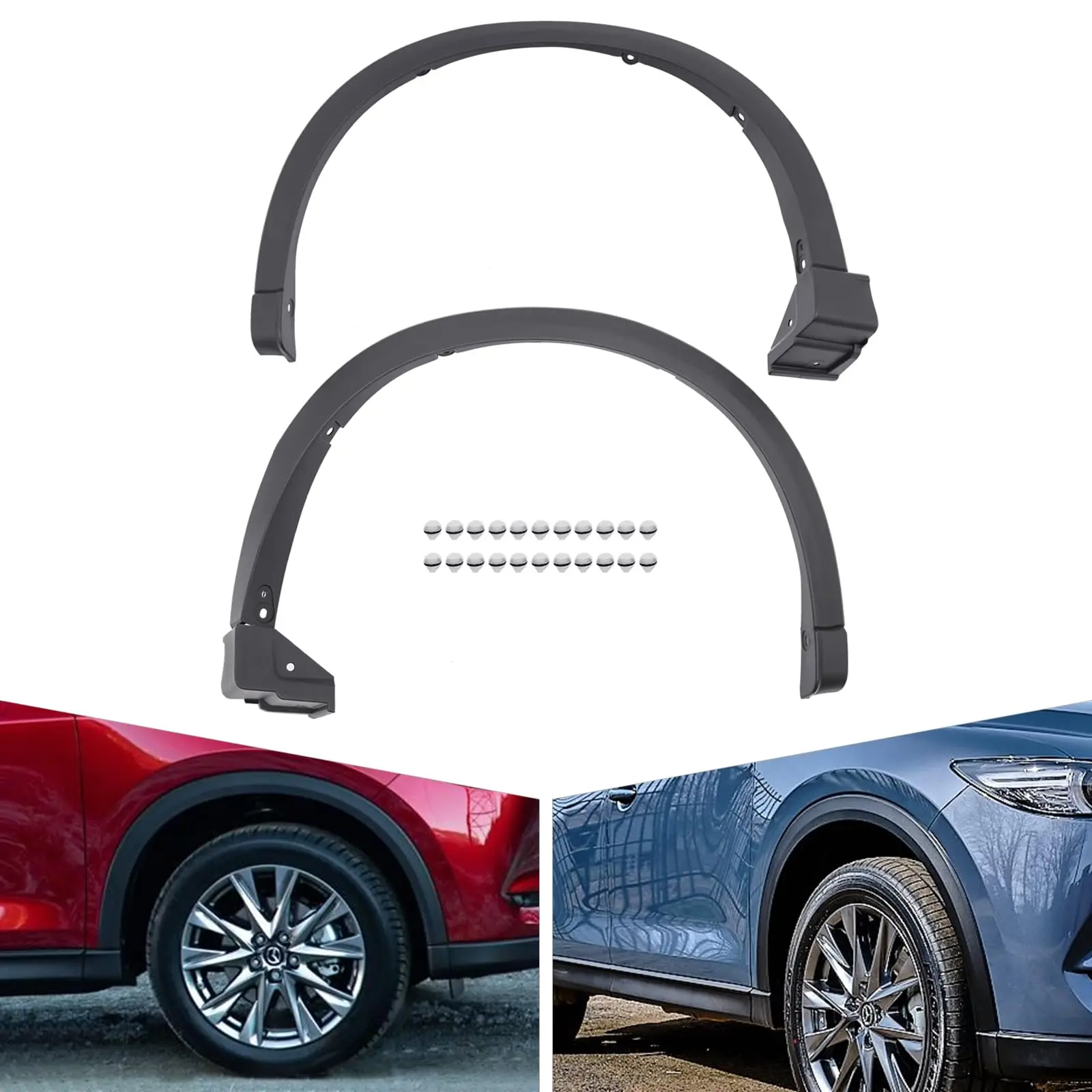 

2Pcs Fender Trim Set Compatible with Mazda Cx-5 2017 2018 2019 2020 2021 Pair Front Fender Trims Driver and Passenger Side Front