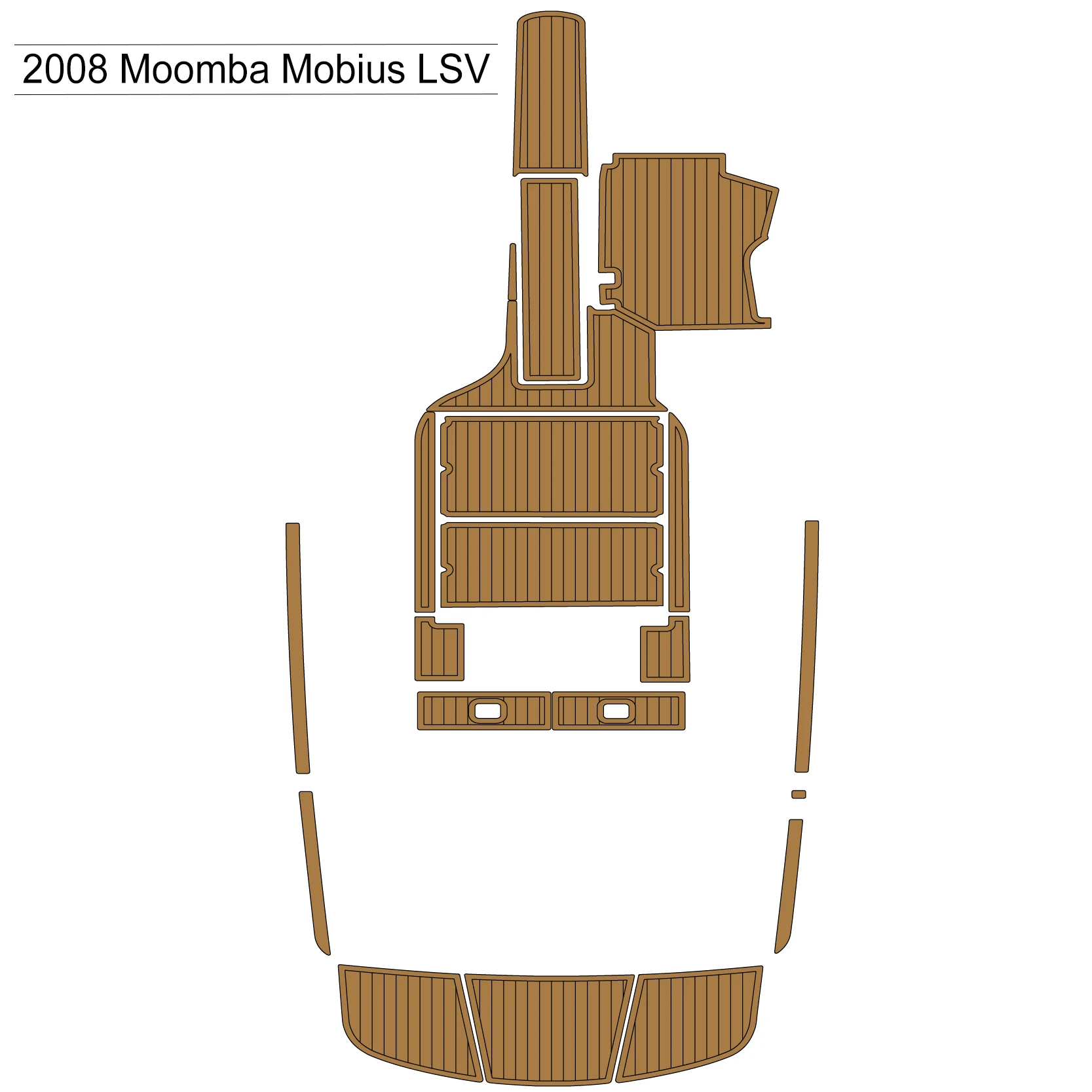 

2008 Moomba Mobius LSV EVA Foam Boat Carpet Self-Adhesive Marine Flooring Decking Sheet Striped Yacht Mat For