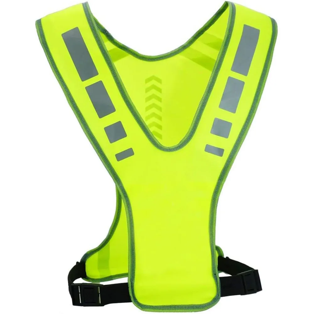 

MaximalPower Reflective Vest High-Visibility - Adjustable Safety Gear for Night Walking,Running,Cycling - Unisex for Men Women
