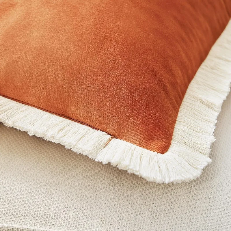 2 pieces of Dutch velvet sofa pillow covers tassel lace pillow covers pillow covers office sofa pillow covers protection cover