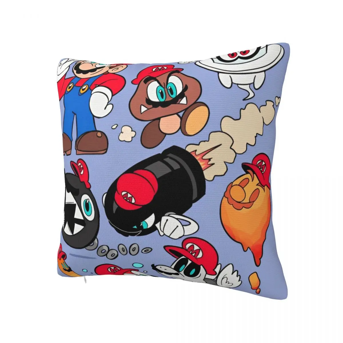 Pillow Case Super Cartoon M-Marios Print Polyester Pillow Cover Cute Cushion Cover Pillowcases For Chair Sofa Home Decoration