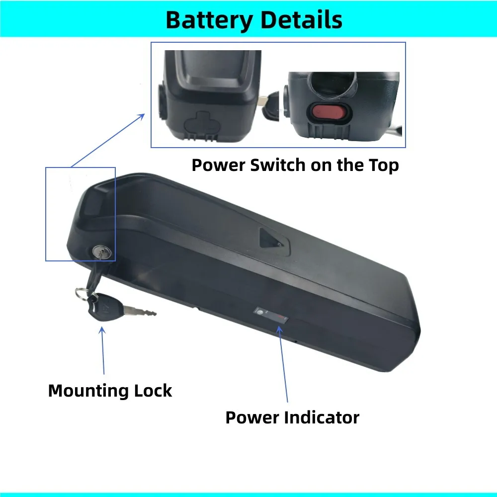 Finbike M10 Mountain E-Bike Battery 36v 10.4Ah 10Ah 13Ah 15Ah 16Ah 17.5Ah 48v Li-ion Battery for Finbike M10 E-bike Battery
