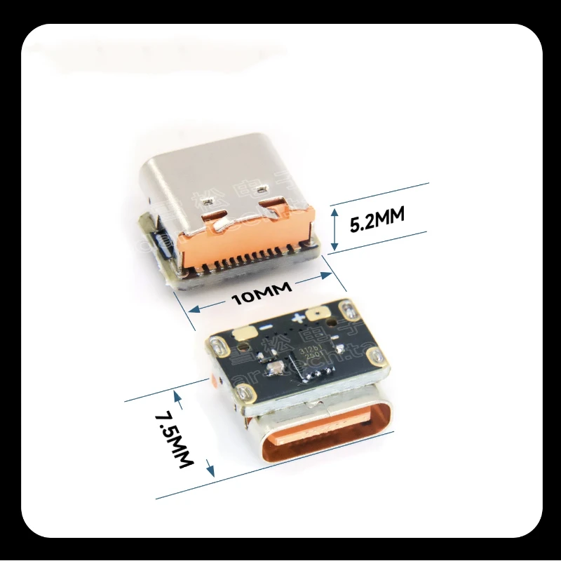 10pcs PD Power Deception Device Load Application High Voltage TYPEC Plug Connector QC Protocol Fast Charging Head