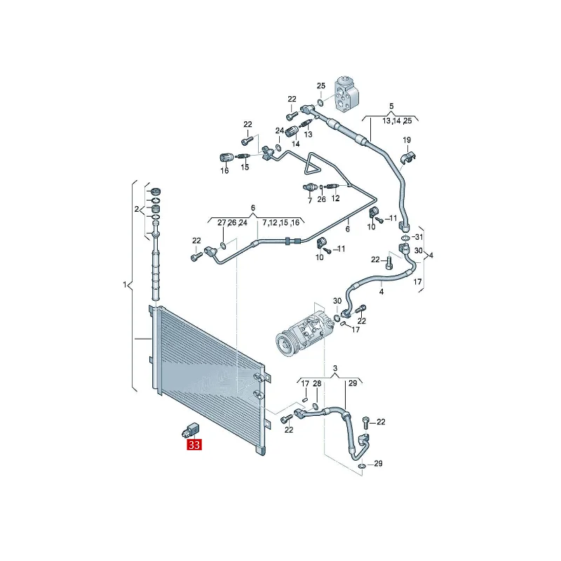 A4 A6 A8 A6L Q7 S8 S6 TTS R8 A5 Q5 TT S5 A4L Q5 RS 6 A4 A1 A3 A7 S7 Q3 Outside temperature sensor 8Z0820535 6RD820535