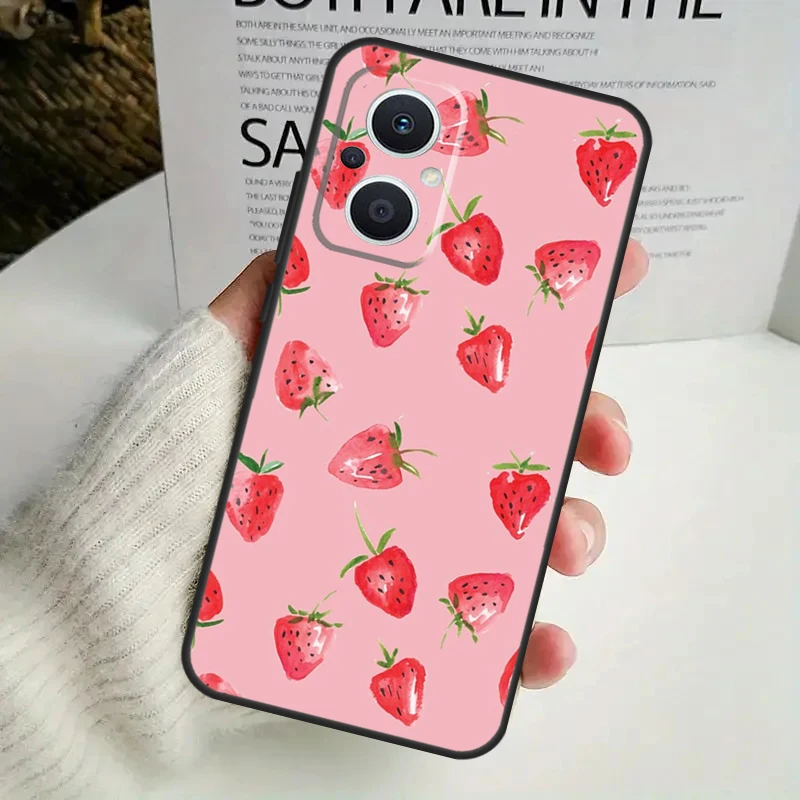 Cute Strawberry Case For OPPO Reno 11F 10 Pro 4 5 6 7 8 Lite 4Z 5Z 8T OPPO Find X6 X5 Pro X2 X3 Neo Cover image 6