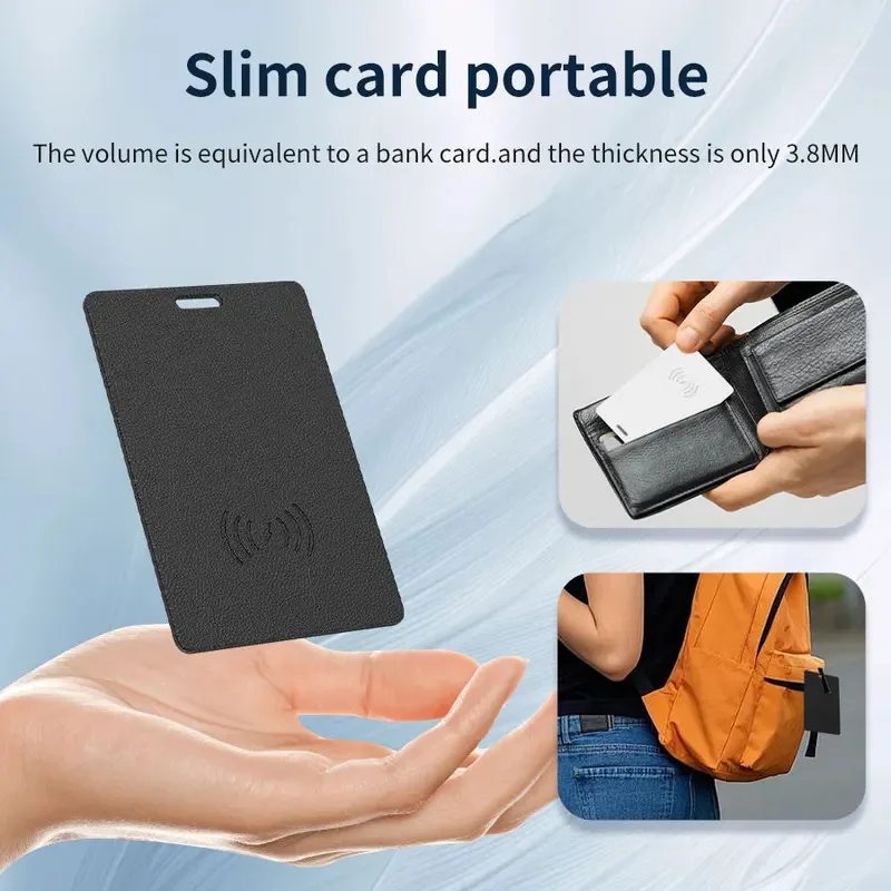 Rechargeable GPS Tracker For iPhone IOS Smart Tag Find My App MFi Bluetooth Anti-loss Card Global Positioner Locator Wallet Key