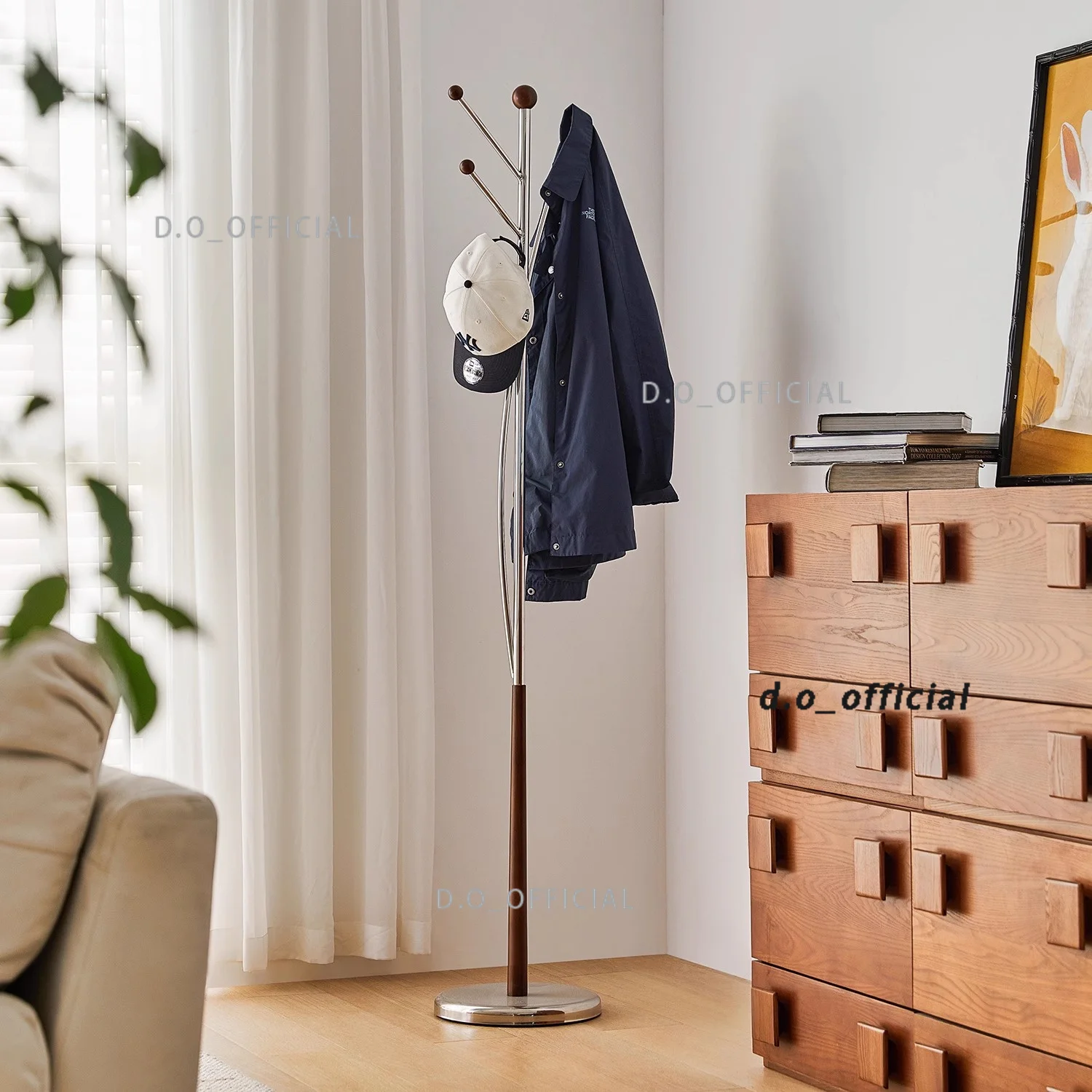 Designer Bauhaus hat rack minimalist mid-century clothes rack photography base props