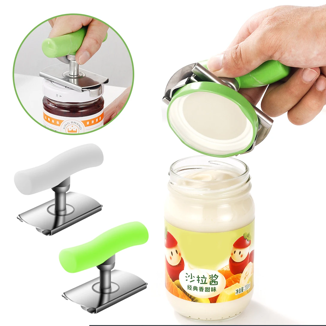 Adjustable Multi-function Bottle Cap Opener Stainless Steel Lids Off Jar Opener Labor-saving Screw Can Opener for Kitchen Gadget