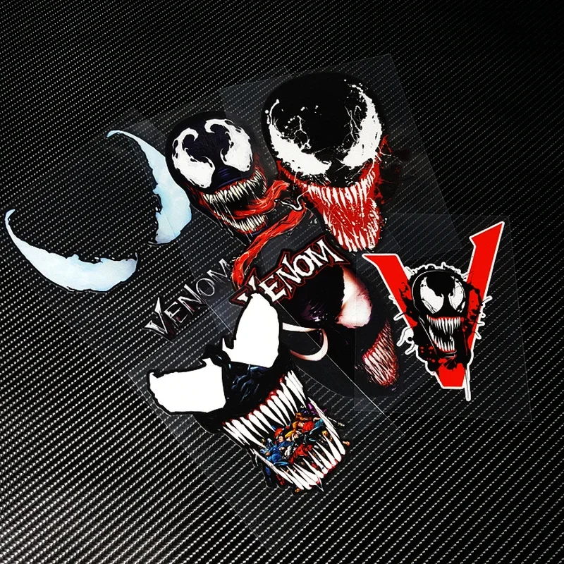 S214 Fashion Car Stickers Comics Venom Reflective Motorcycle Stickers And Decals Waterproof Exterior Decoration Scratch Cover