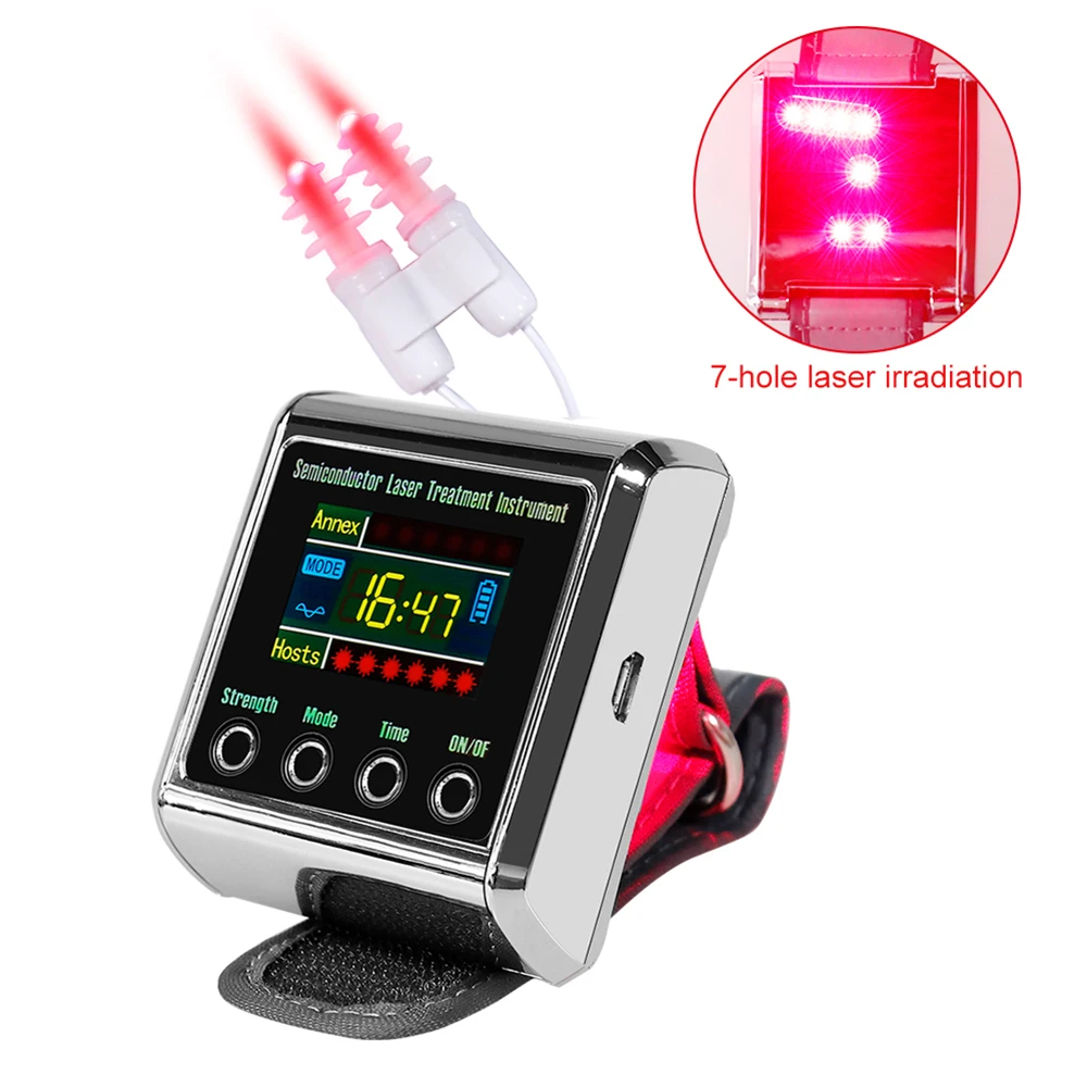 650nm Laser Physiotherapy Hypertension Laser Therapy Watch Semiconductor LLLT Laser Treatment Instrument Wrist Watch