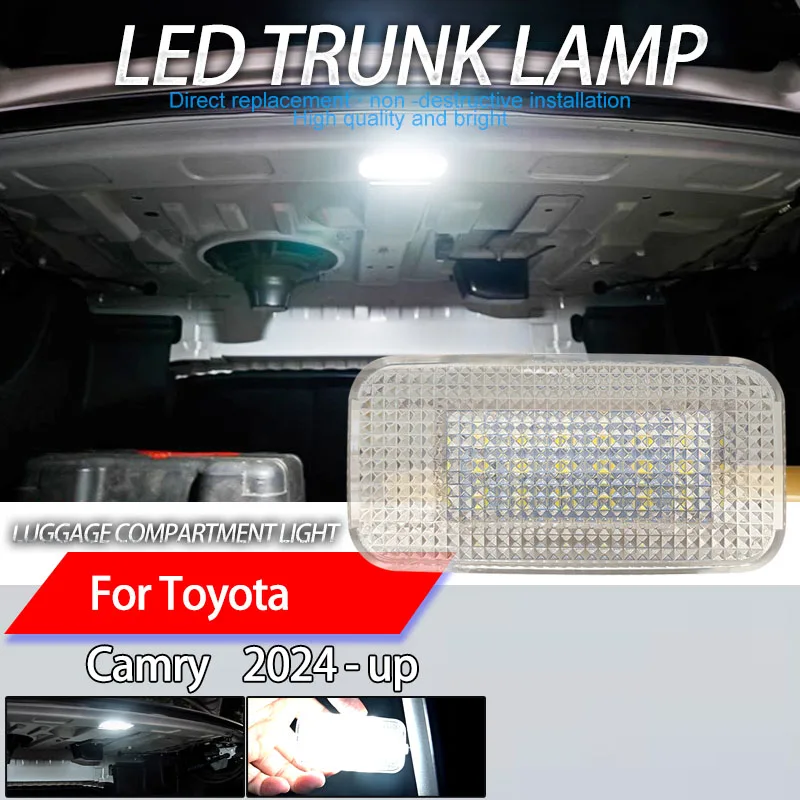 1PCS Auto LED Signal Hohe Helle Licht Hinten Stamm Lampe Gepäck Fach Glühbirnen DC 12V Weiß für Toyota Camry 2018-2025
