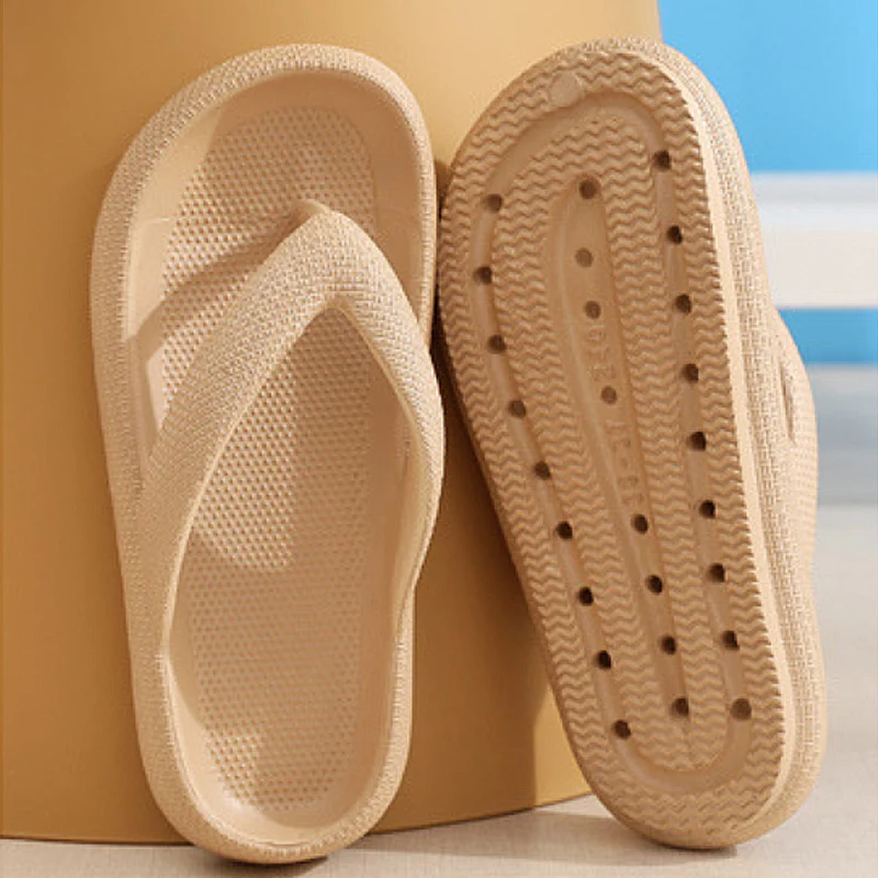 

Men's Indoor EVA Slippers Women's Orthopedic Flip Flops Home Comfortable Casual Shoes round Toe Synthetic Leather Inner