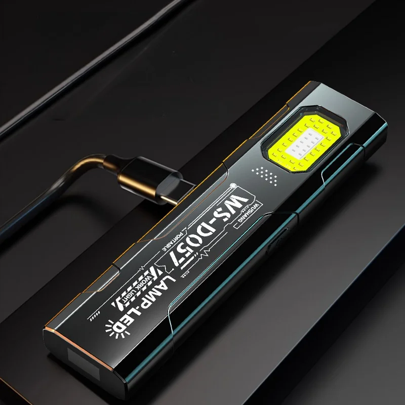 COB مصباح ليد جيب 550 لومينز ضوء العمل مع قاعدة مغناطيسية ومشبك جيب مصباح يدوي لإصلاح السيارات/التخييم/الطوارئ #4