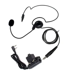 Tactical Radio Headset Auricular Unilateral Headphone Mic with U94 PTT For Kenwood Baofeng UV-5R UV-82 Walkie Talkie