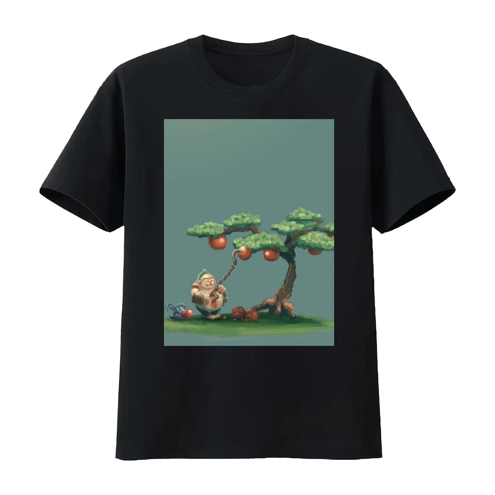 Pudge-Dota 2 T-Shirt Summer Casual Cotton Tee Oversized Streetwear Tops Vintage Graphic Print Loose Fit Short Sleeve