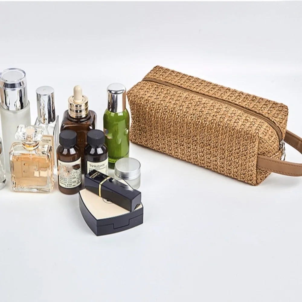 Borse per trucco alla moda alla moda Borsa da toilette quadrata in tinta unita Organizzatore di stoccaggio di grande capacità Borsa per cosmetici da donna