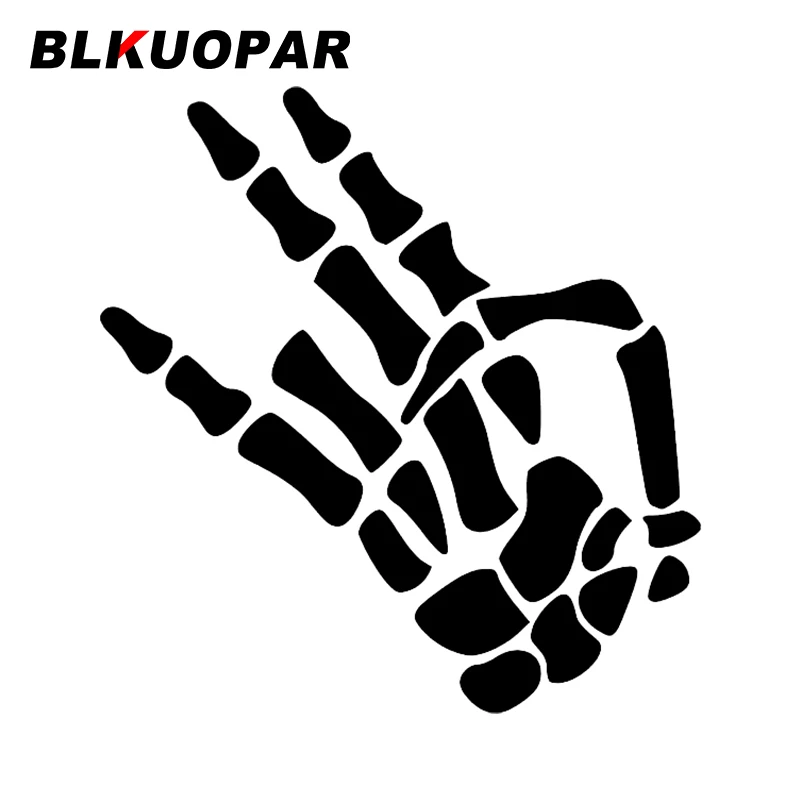 

BLKUOPAR для пальца, скелета, автомобильные наклейки, индивидуальные креативные наклейки, водостойкие граффити, лобовое стекло, декор для мотоцикла, товары для автомобиля