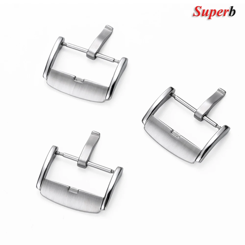 20mm pulseiras de relógio fivela pino de aço inoxidável para silicone couro náilon pulseira de relógio fivela acessórios de relógio