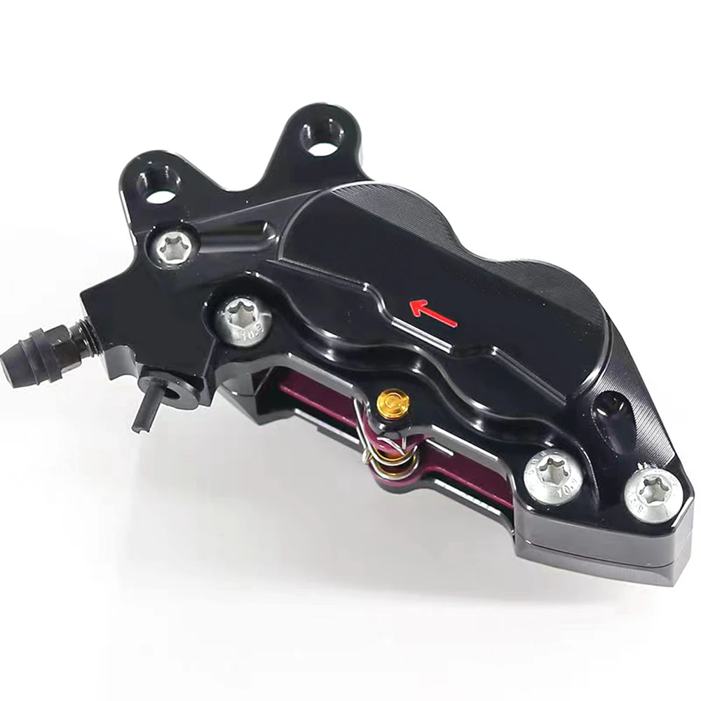 Zacisk hamulca motocyklowego 40 mm z 4 tłokami Uniwersalny do Honda Yamaha Kawasaki Suzuki Niu CNC Hamulec przedni tylny Moto Hamulec tarczowy — zdjęcie 7